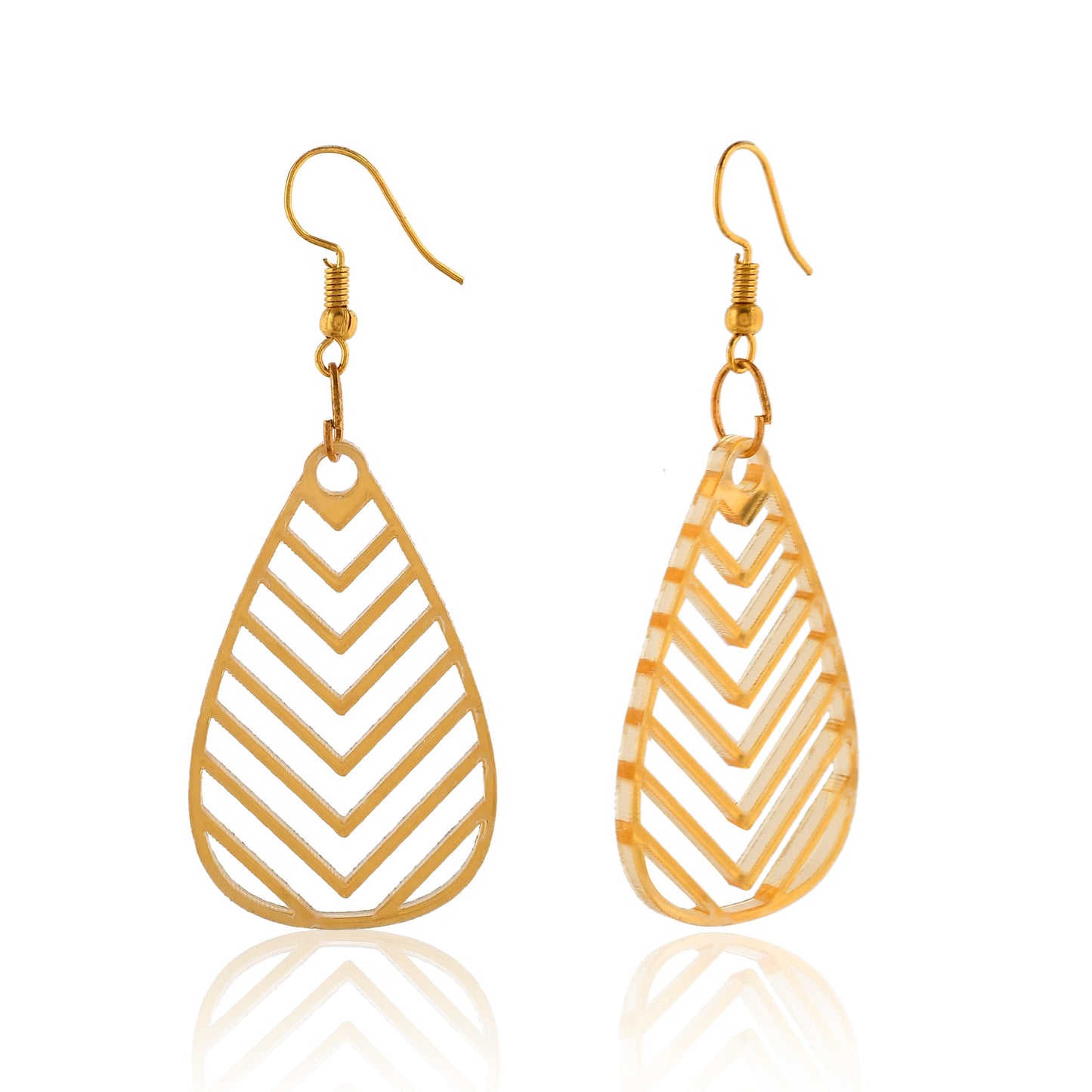 Golden Acrylic Earring