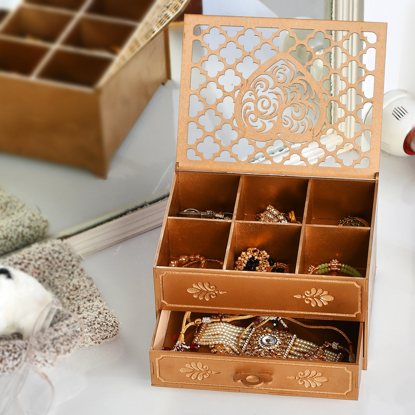 Wooden Jewellery Organiser