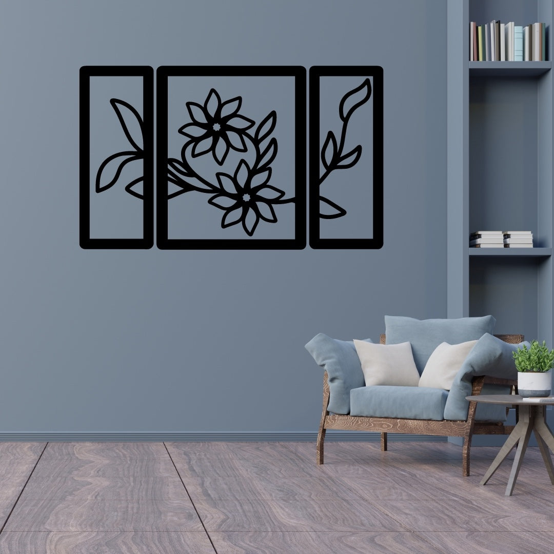 Wall Sculpture for Home and Office Wall in Floral Design