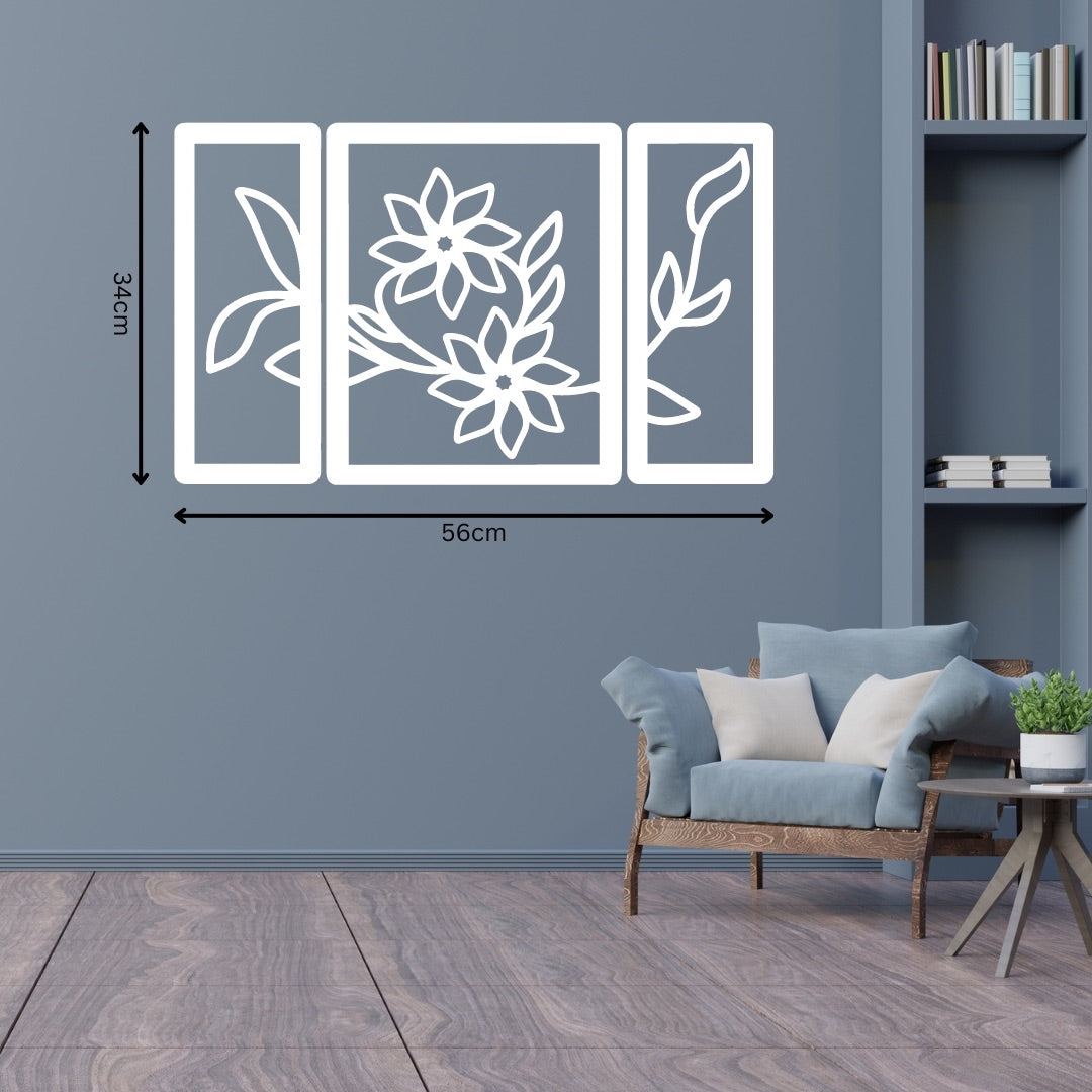 Wall Sculpture for Home and Office Wall in Floral Design
