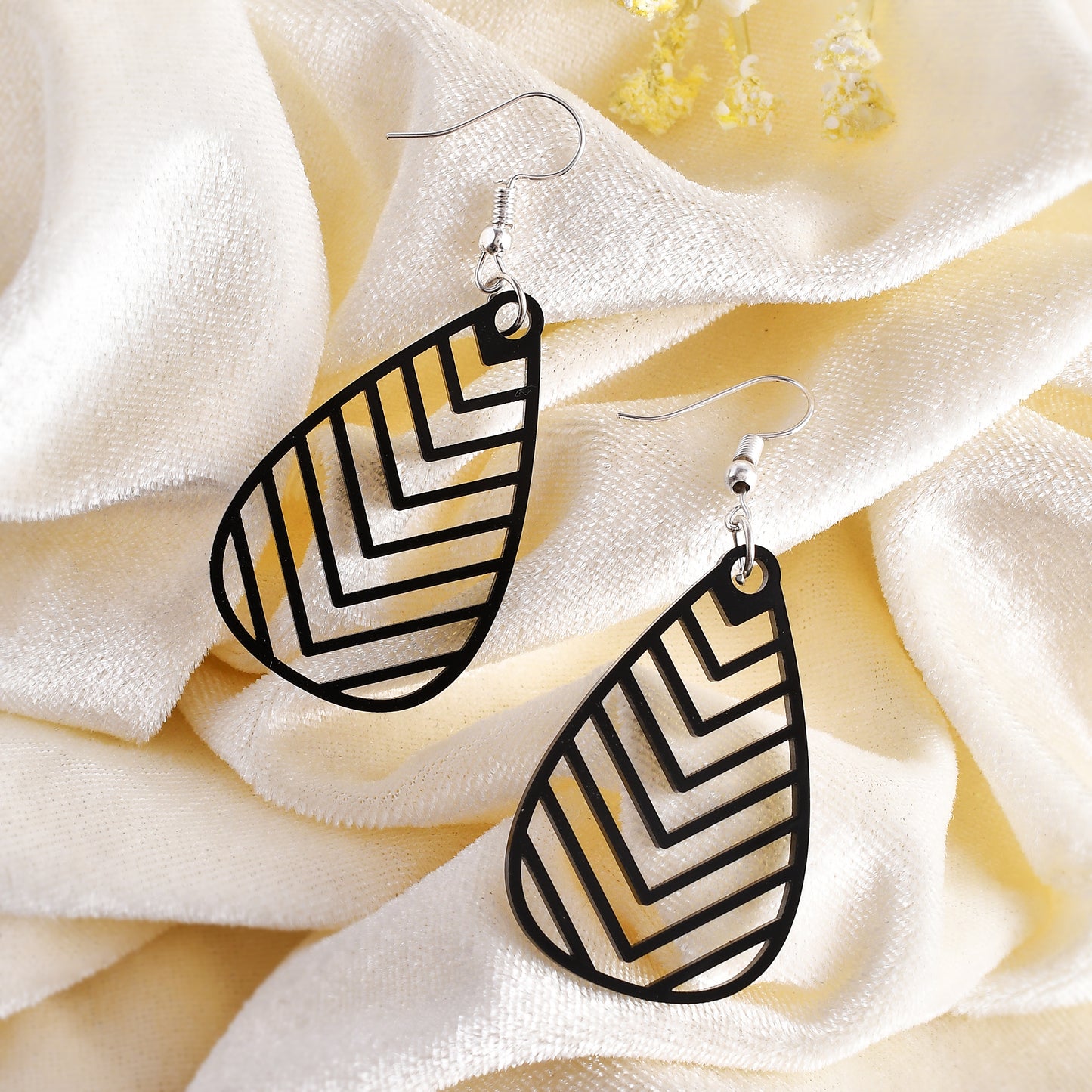 Black Acrylic Earring