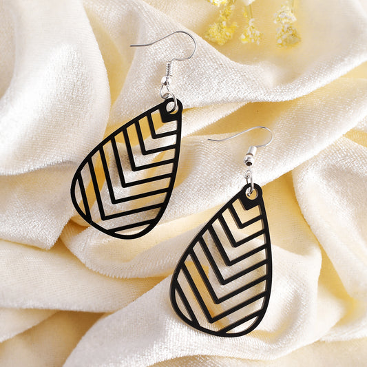Black Acrylic Earring
