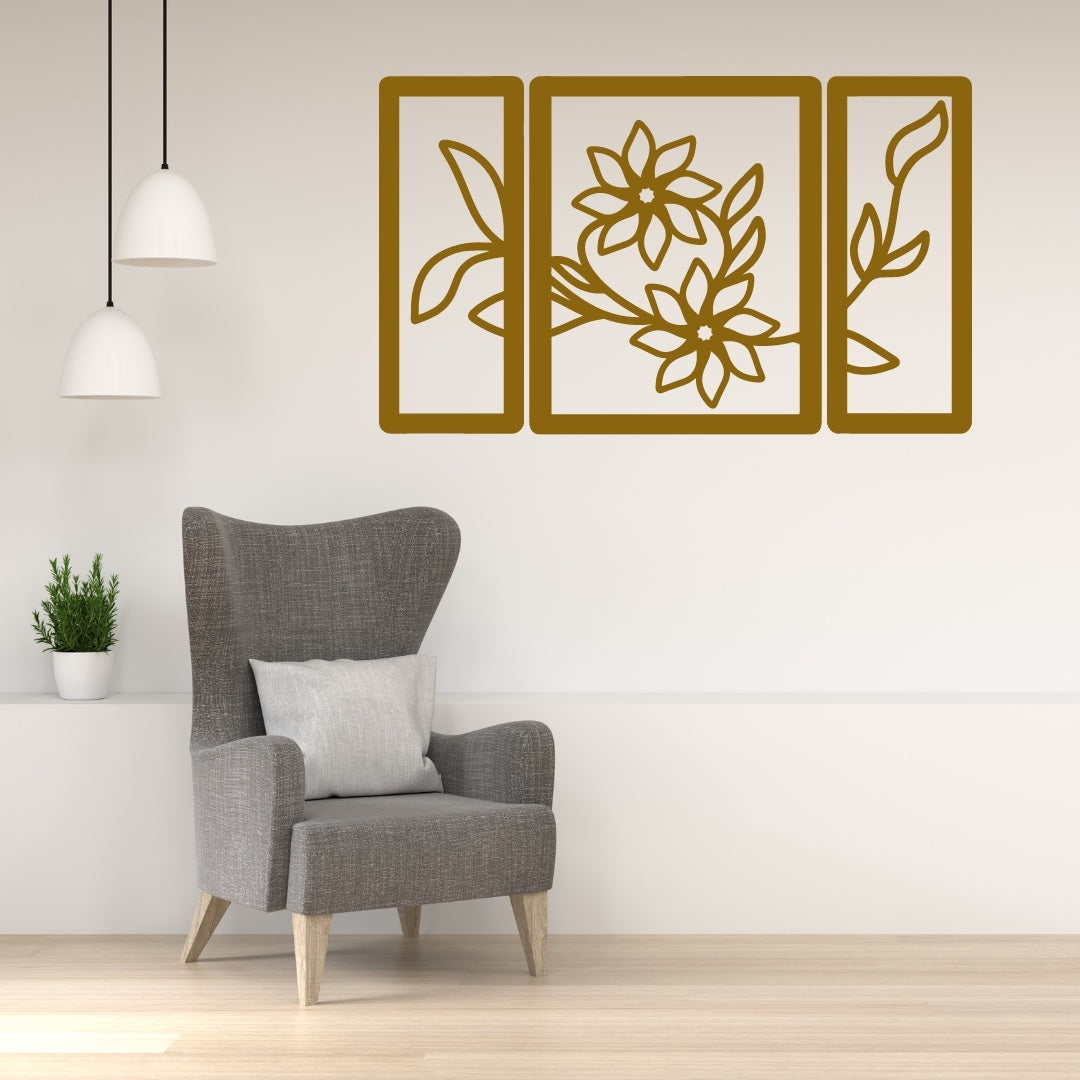 Wall Sculpture for Home and Office Wall in Floral Design