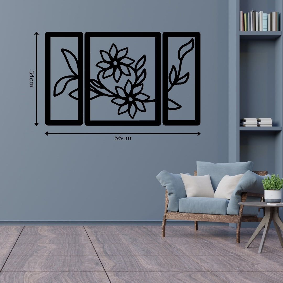 Wall Sculpture for Home and Office Wall in Floral Design