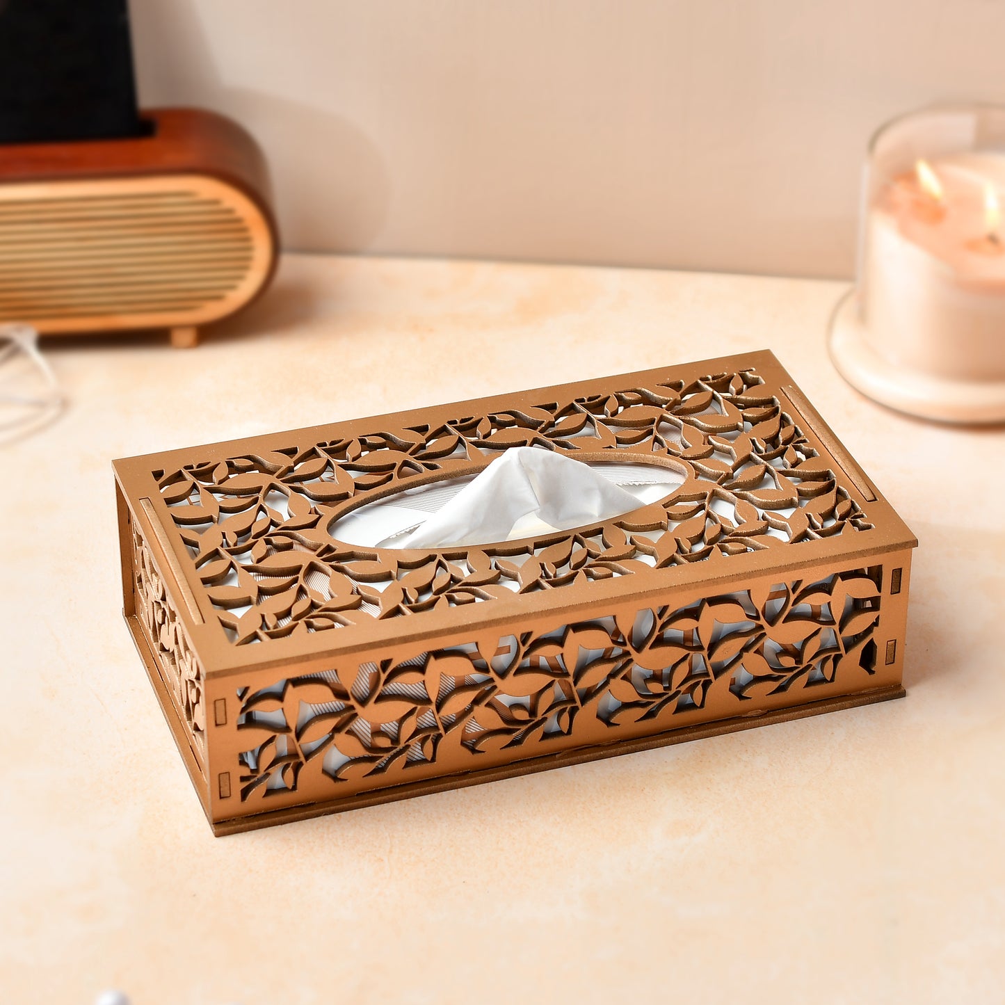 Ciana Wooden Tissue Box